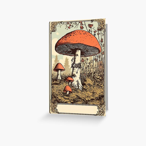 Vista previa del artículo con la obra «Carta de tarot de hongos», diseñado y vendido por keenaesthetic.