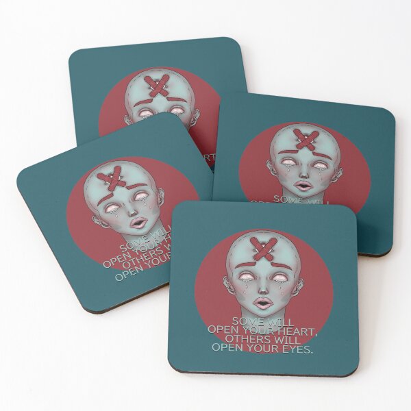 Item preview, some will open your heart, others will open your eyes. sad illustration. designed and sold by La Loca.