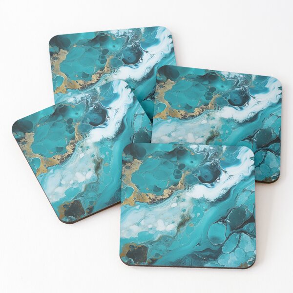 Item preview, Very beauty turquoise marble pattern designed and sold by SmileshareShop.