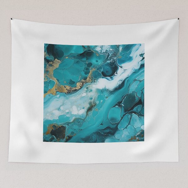 Item preview, Very beauty turquoise marble pattern designed and sold by SmileshareShop.