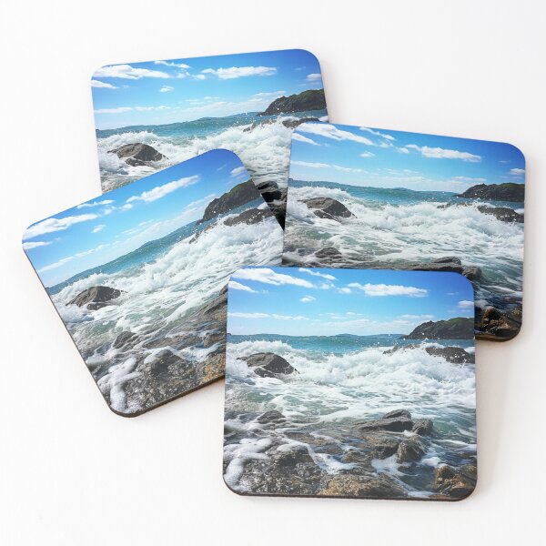 Item preview, Sea Waves Rocky Coast Landscape designed and sold by LudwikeArts.