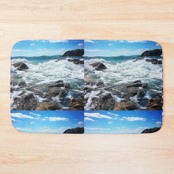 Item preview, Sea Waves Rocky Coast Landscape designed and sold by LudwikeArts.