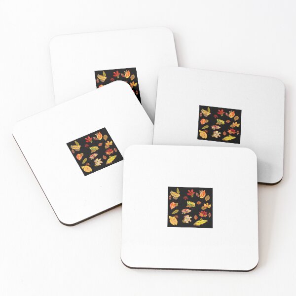 Item preview, Autumn leaves on black designed and sold by FlowerandDesing.