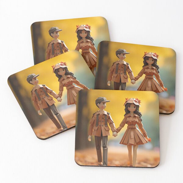 Item preview, The childhood sweethearts walked hand in hand on the camp designed and sold by WallWhimsyWorks.