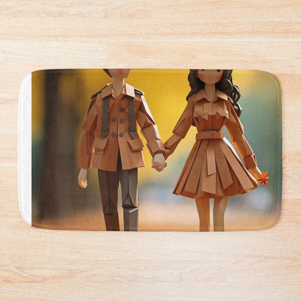 Item preview, The childhood sweethearts walked hand in hand on the camp designed and sold by WallWhimsyWorks.