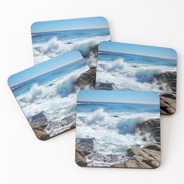 Item preview, Sea Waves Rocky Coast Landscape designed and sold by LudwikeArts.