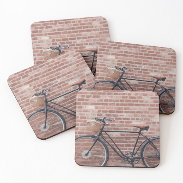 Item preview, a bike resting on a brick wall designed and sold by mikaws.