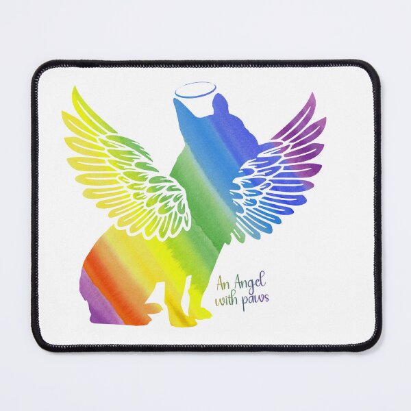 Item preview, French Bulldog Angel Wings Rainbow Bridge Pet Loss keepsakes designed and sold by ElizInspires.