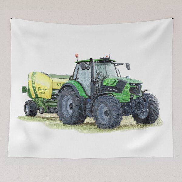 Item preview, Green Tractor Painting designed and sold by SandraWarmerdam.