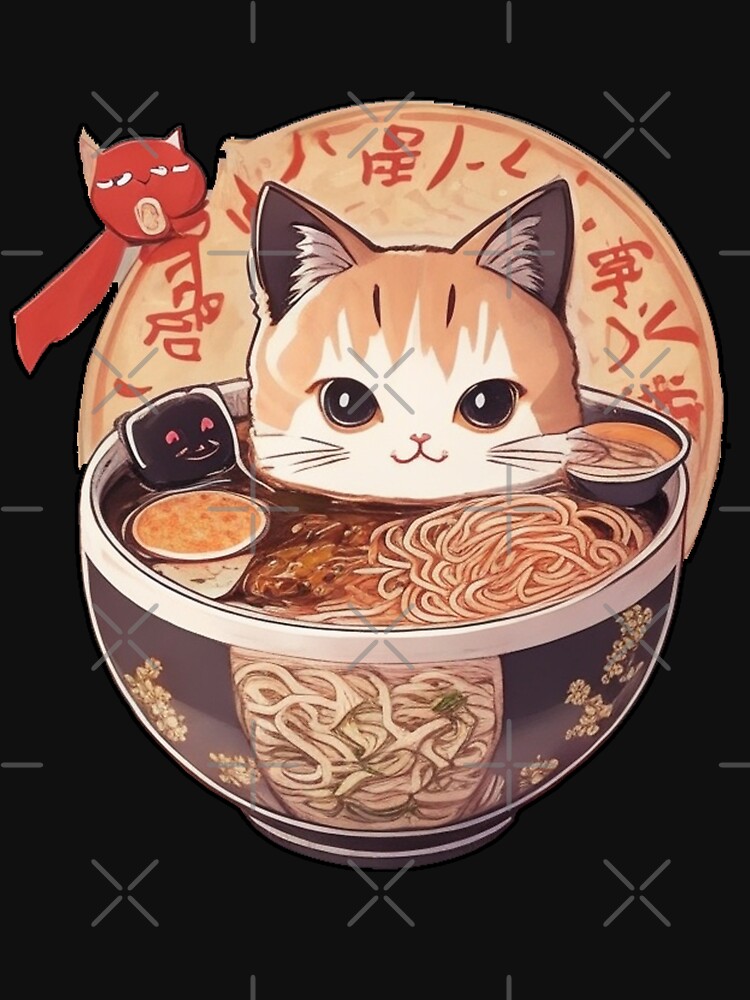 T-shirt essentiel for Sale avec l'œuvre « Ramen.Cat.Neko Kawaii