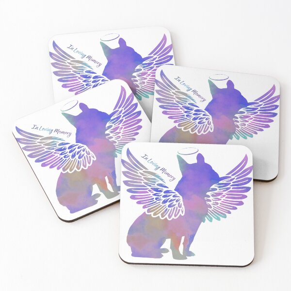 Item preview, French Bulldog Angel Wings Rainbow Bridge Pet Loss keepsakes designed and sold by ElizInspires.