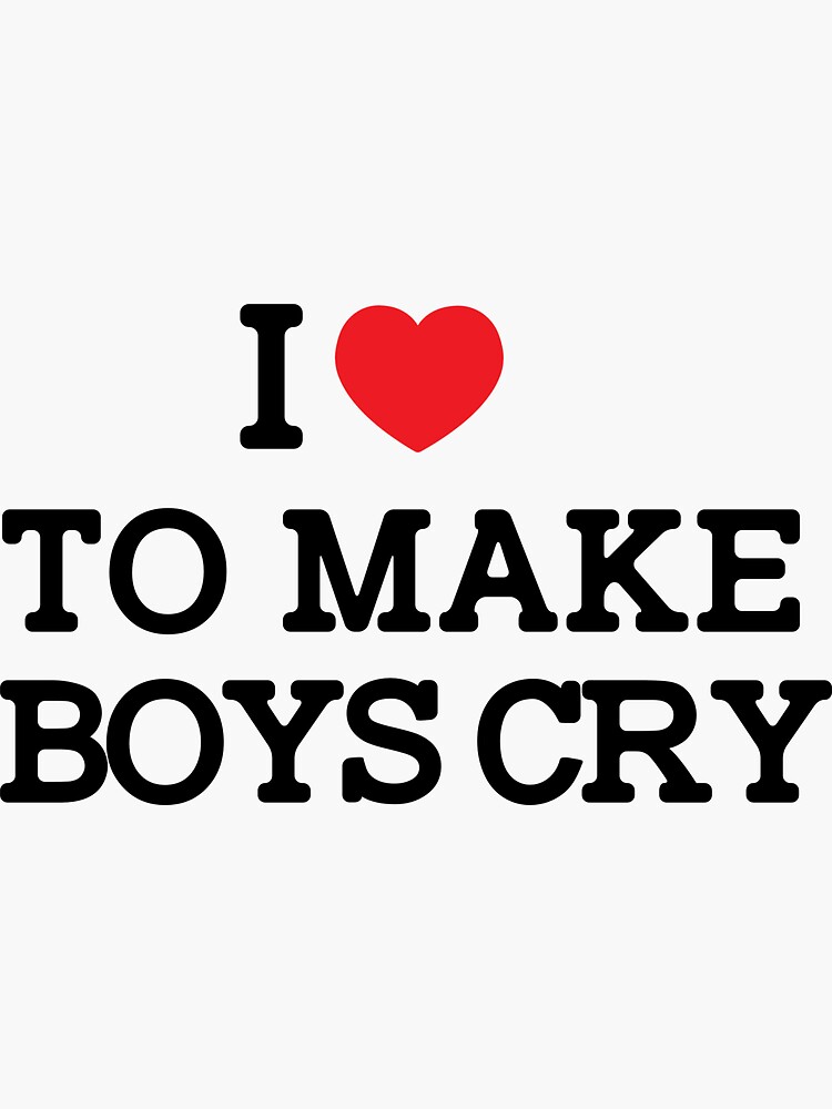 I love to make boys cry vintage Pinterest aesthetic crop top shirt Sticker  by gioiaae