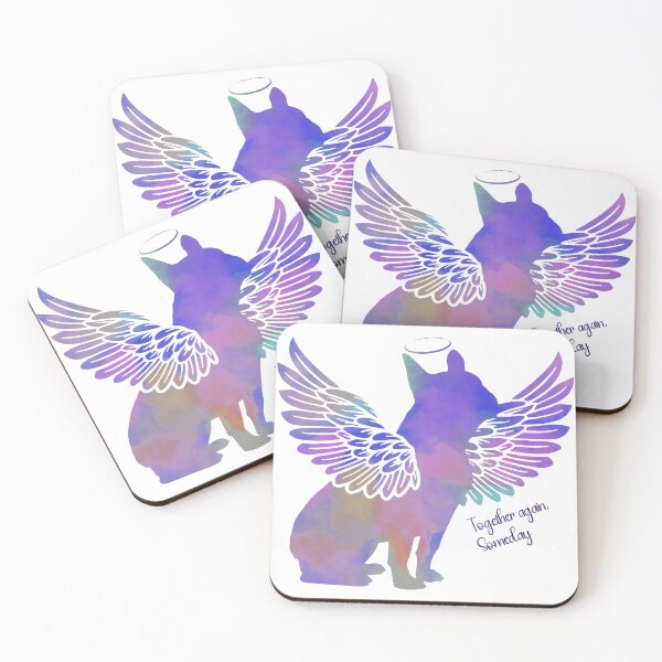 Item preview, French Bulldog Angel Wings Rainbow Bridge Pet Loss keepsakes designed and sold by ElizInspires.