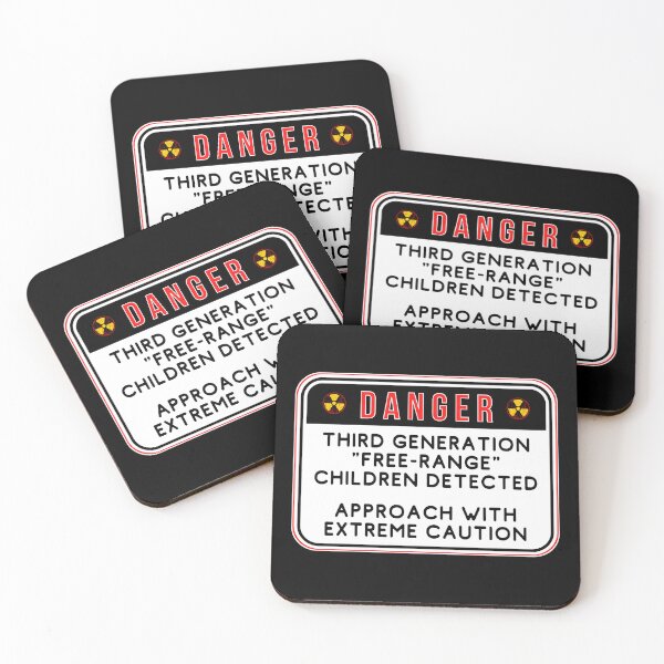 Item preview, DANGER:  Third Generation "Free-Range" Children Detected - Approach With Extreme Caution - funny warning signs designed and sold by DesignsFromTW-S.
