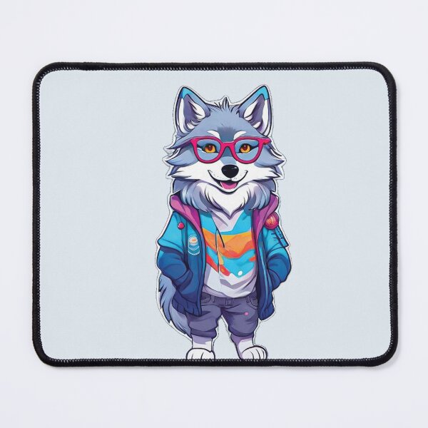 Item preview, Colorful Canine Scholar: The Playful Spectacled Wolf designed and sold by Noorkin.