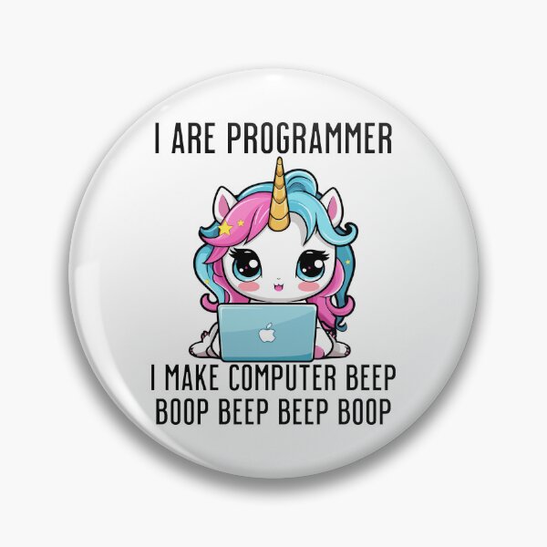 Item preview, I Are Programmer Funny Kawaii Cute Unicorn Programmer designed and sold by LOT7Clothing.