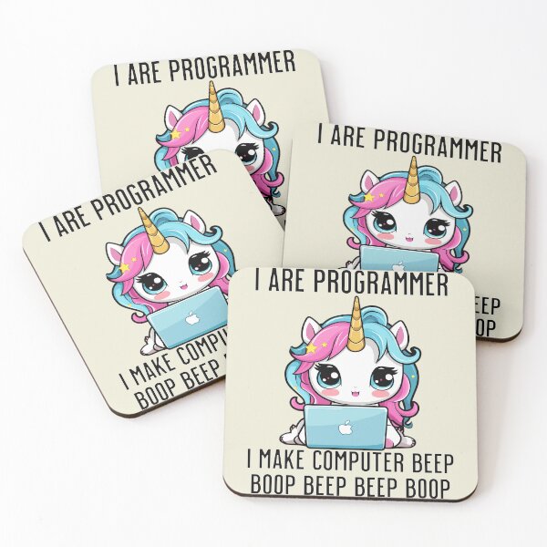 Item preview, I Are Programmer Funny Kawaii Cute Unicorn Programmer designed and sold by LOT7Clothing.