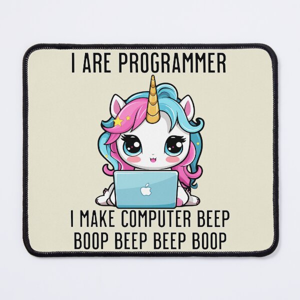 Item preview, I Are Programmer Funny Kawaii Cute Unicorn Programmer designed and sold by LOT7Clothing.
