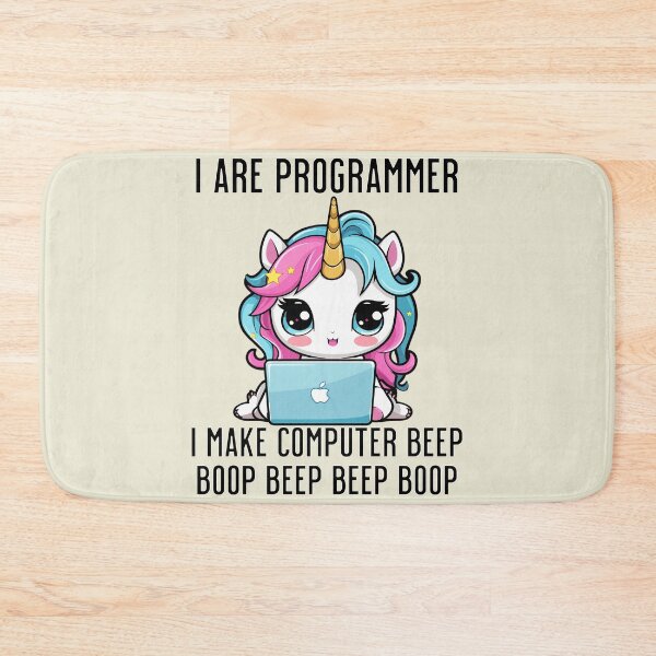 Item preview, I Are Programmer Funny Kawaii Cute Unicorn Programmer designed and sold by LOT7Clothing.