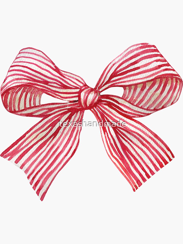 Striped Ribbon Gift Tags & Stickers- Red - Brake Ink Stationery