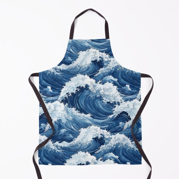 Item preview, Patrón tormentoso de las olas del mar azul designed and sold by LudwikeArts.