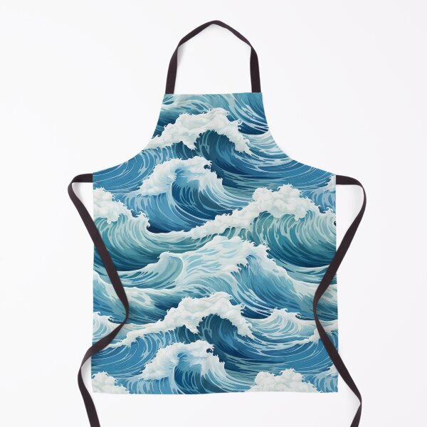 Item preview, Patrón tormentoso de las olas del mar azul designed and sold by LudwikeArts.
