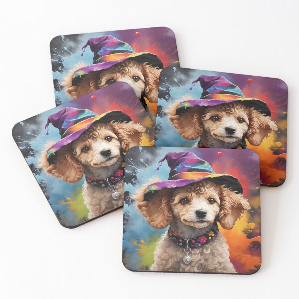Item preview, Toy Poodle With A Halloween Hat designed and sold by Wolfheartart.