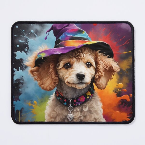 Item preview, Toy Poodle With A Halloween Hat designed and sold by Wolfheartart.