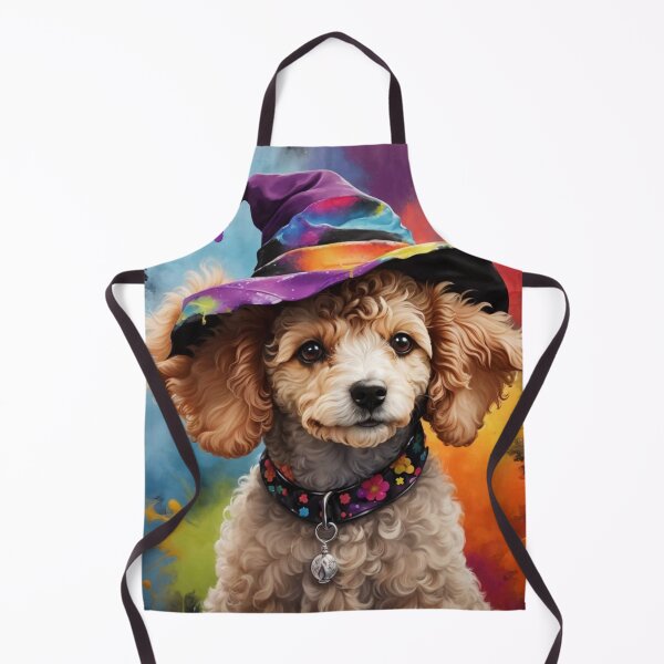 Item preview, Toy Poodle With A Halloween Hat designed and sold by Wolfheartart.
