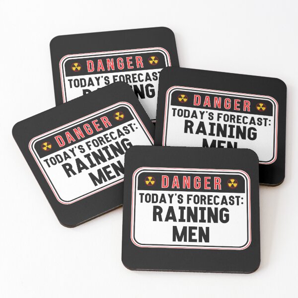Item preview, DANGER:  Today's Forecast - Raining Men - funny warning signs designed and sold by DesignsFromTW-S.