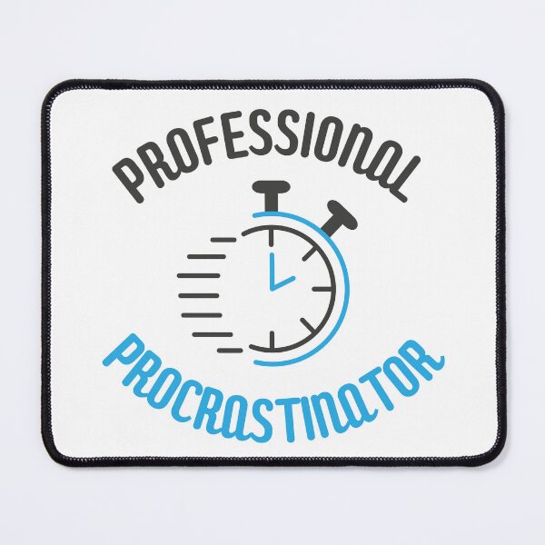 Item preview, Professional procrastinator badge with clock designed and sold by CleanDecor.