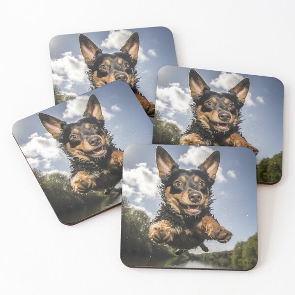 Item preview, Lancashire Heeler Jumping over Water designed and sold by dcrc.