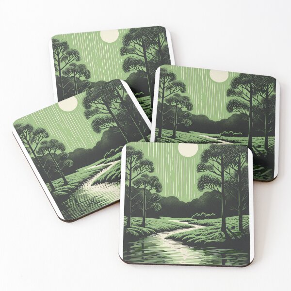 Item preview, Emerald Lake & Sun: Asian Artistry Inspired Minimalist Design  designed and sold by GreenBubble - Shop and reforest.