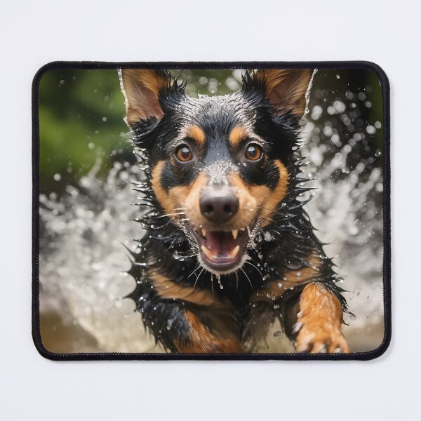 Item preview, Action Shot of a Lancashire Heeler Running Through Water designed and sold by dcrc.
