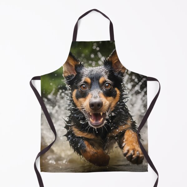 Item preview, Action Shot of a Lancashire Heeler Running Through Water designed and sold by dcrc.