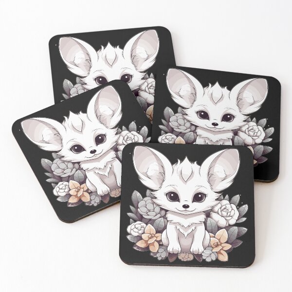 Item preview, Kawaii Desert Fennec Fox with Succulents designed and sold by LOT7Clothing.