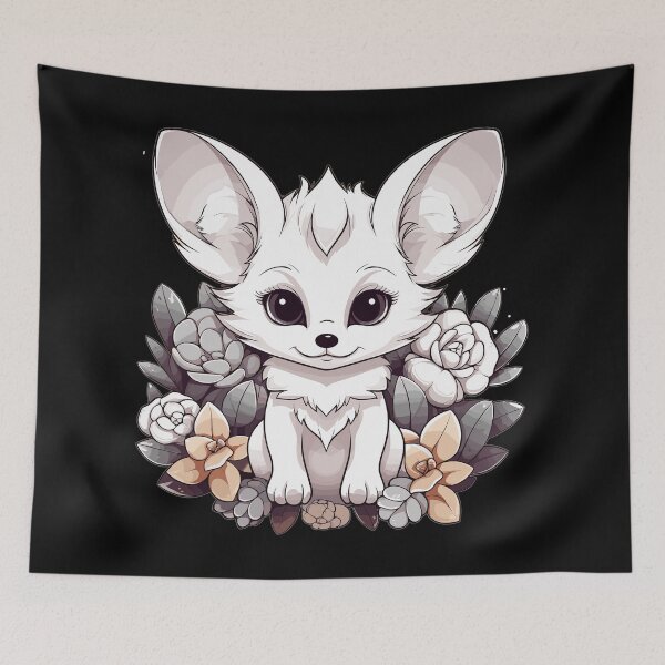 Item preview, Kawaii Desert Fennec Fox with Succulents designed and sold by LOT7Clothing.
