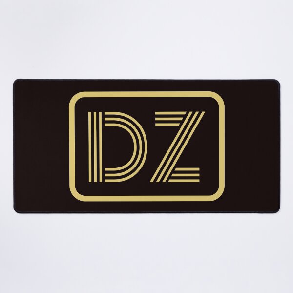 Artikelvorschau, DZ-Initialen goldene geometrische Buchstaben entworfen und verkauft von Jeallan Designs.