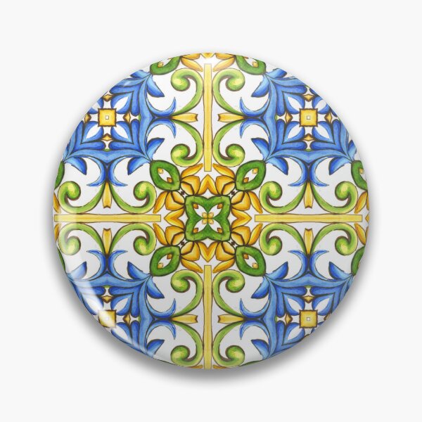 Item preview, Summer,blue tiles,mosaic,Sicilian style, pattern  designed and sold by MariaMarinova.