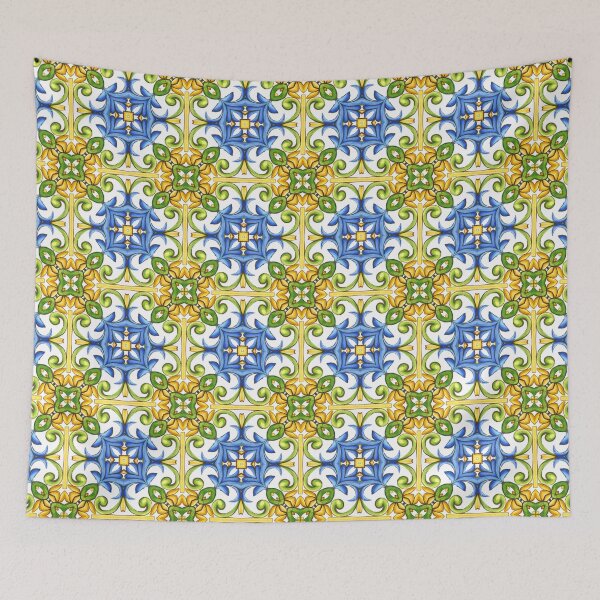 Item preview, Summer,blue tiles,mosaic,Sicilian style, pattern  designed and sold by MariaMarinova.