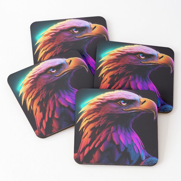 Item preview, Eagle portrait illustration vaporwave aesthetic designed and sold by ChaosEdits.