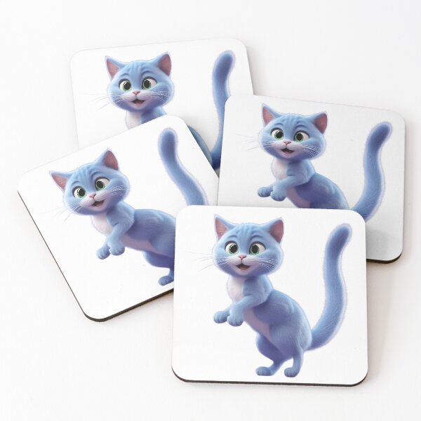 Item preview, Blue cute cat standing designed and sold by SofiZezi.