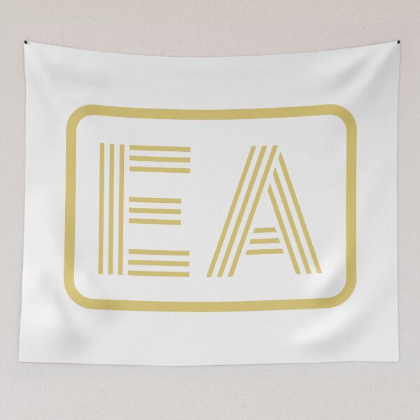 Item preview, EA Initials Gold Geometric Letters designed and sold by Jeallan Designs.