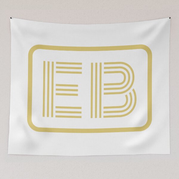 Item preview, EB Initials Gold Geometric Letters designed and sold by Jeallan Designs.