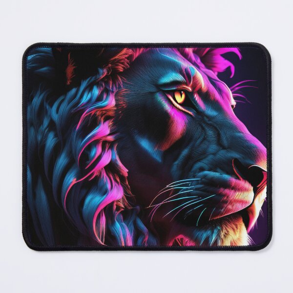 Item preview, Lion portrait cyberpunk vibe designed and sold by ChaosEdits.