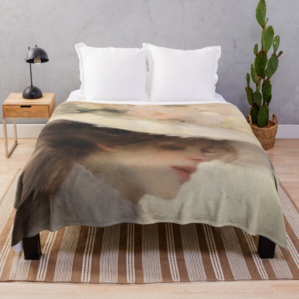 Item preview, Coquette aesthetic vintage painting of a sad woman designed and sold by Coquette Art.