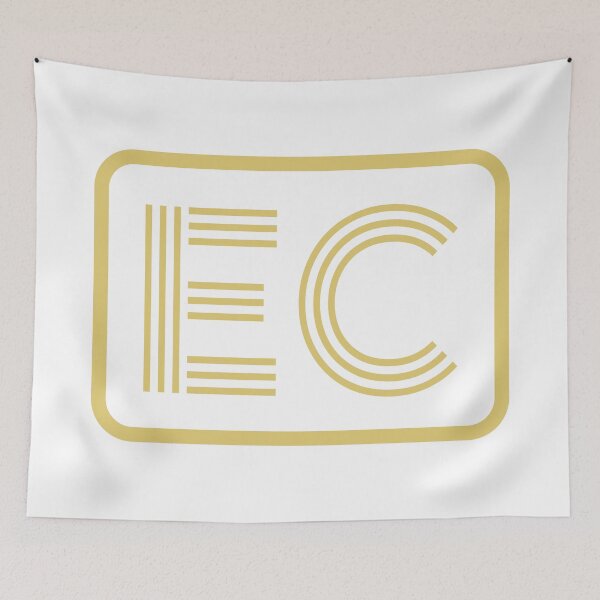 Item preview, EC Initials Gold Geometric Letters designed and sold by Jeallan Designs.