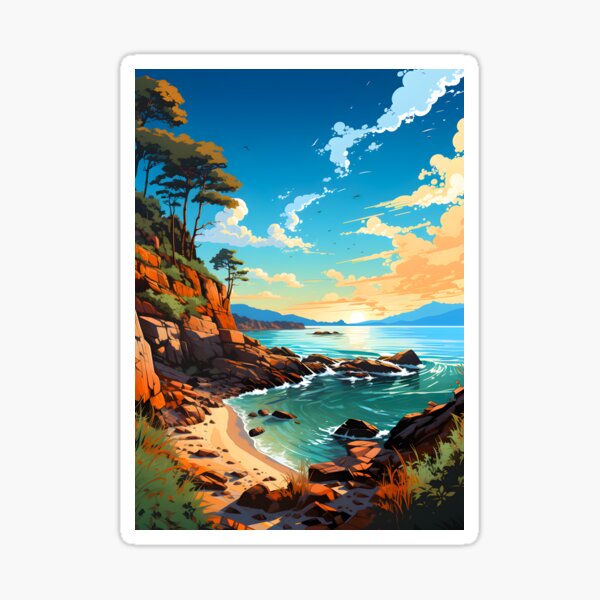 Item preview, Travel poster - Gold Coast Beach in Australia designed and sold by travelposter-ai.