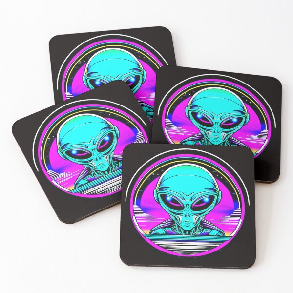Item preview, Neon Alien in UFO designed and sold by wheresthekarma.