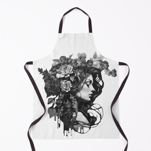 Item preview, The Girl With Feathers Black And White Drawing designed and sold by BogatyrovaOlena.